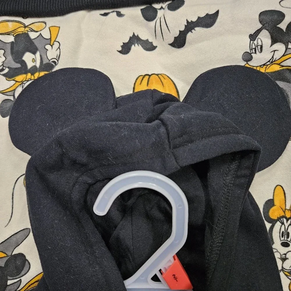 Disney Mickey & Minnie Toddler‎ 2T Halloween Sweatshirt Hoodie with Ears NEW